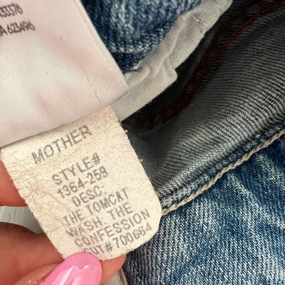 MOTHER SUPERIOR The Tomcat High Rise The Confession Light Blue Jeans Womens 29 - Picture 10 of 11
